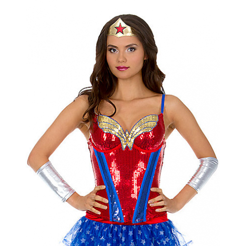 Corset Mulher Maravilha com Tiara
