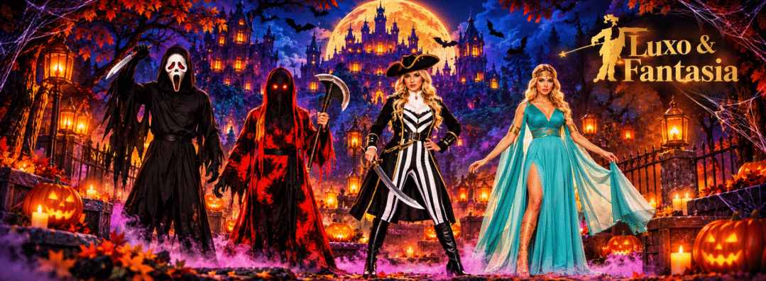Luxo & Fantasia Halloween Costume Banner